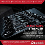 7-Piece Offset Bolt Extractor Wrench Set - Metric Sizes