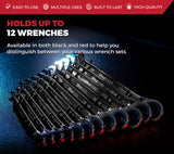 Magnetic Wrench Organizer Rack – Holds 12 SAE or Metric Wrenches Securely in Place