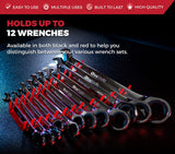 Magnetic Wrench Organizer Rack – Holds 12 SAE or Metric Wrenches Securely in Place