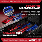Magnetic Socket Organizer 2Row Holder for 1/4" 3/8" 1/2" Drive Sockets