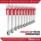 Magnetic Wrench Organizer Rack – Holds 10 SAE & Metric Wrenches