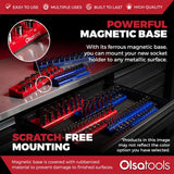 Magnetic Socket Organizer 2Row Holder for 1/4" 3/8" 1/2" Drive Sockets