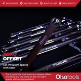 7-Piece Offset Bolt Extractor Wrench Set - Metric Sizes