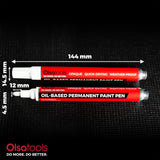 Oil-Based Paint Markers - Fade-Resistant & Weatherproof, Fine Tip