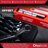 7-Piece Offset Bolt Extractor Wrench Set - Metric Sizes
