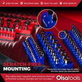 Magnetic Socket Organizer 2Row Holder for 1/4" 3/8" 1/2" Drive Sockets