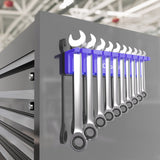 Magnetic Wrench Organizer Rack – Holds 10 SAE & Metric Wrenches