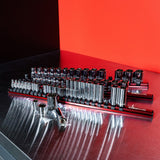 Magnetic Aluminum Socket Organizer Rail - Holds 24 Sockets