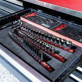 Magnetic Aluminum Socket Organizer Rail - Holds 24 Sockets