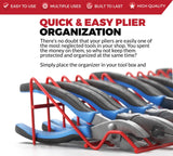 Plier Organizer Rack for 16 Tools – Durable Steel with Anti-Slip Coating