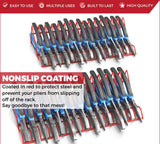 Plier Organizer Rack for 16 Tools – Durable Steel with Anti-Slip Coating