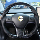 Model 3/ Y Custom Sport Grip Real Carbon Fiber Steering Wheel