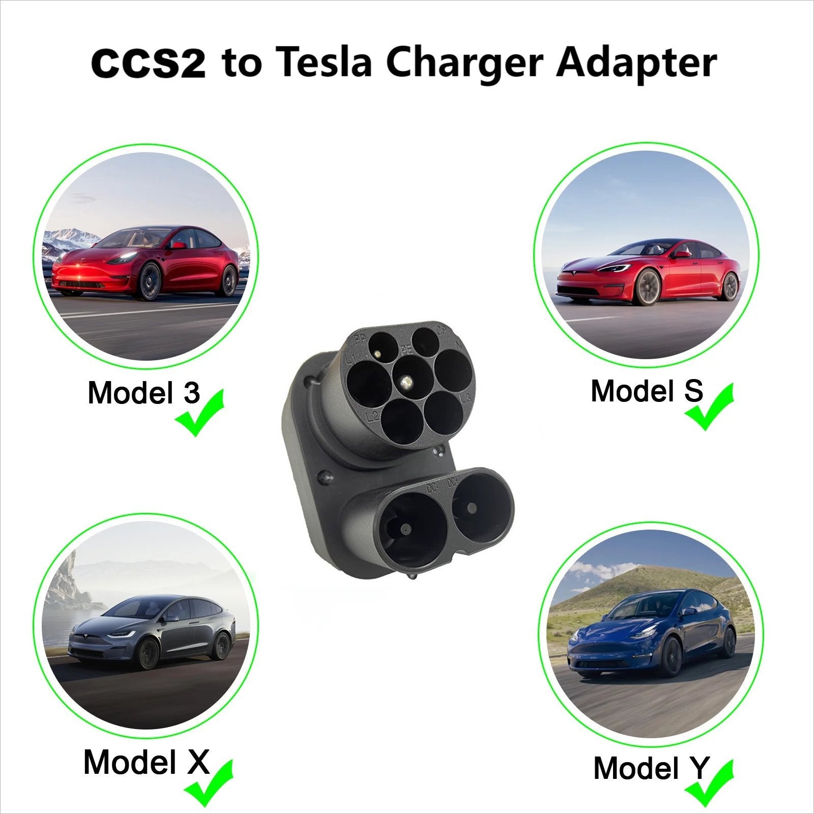 EVloaded | CCS2 naar Tesla Adapter - 1000V, 50A-250A Snel opladen EVloaded | CCS2 naar Tesla Adapter - 1000V, 50A-250A Snel opladen