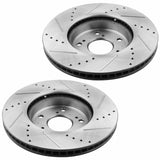 JADODE Front Black E-Coat Brake Rotors + Brake Pads For 2013 14 15 16 2017 Honda Accord
