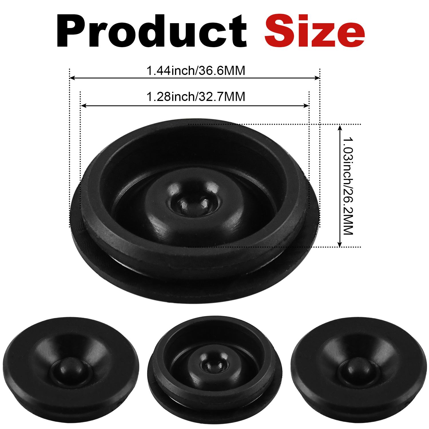 Trailer Axle Dust Cap Cup Grease Cover 1.98" Hub with Extra 2 Rubber Plugs,Trailer Axle Wheel Hub and Bearing Dust Cap for Most 2000 to 3500 Pound Axles Dexter