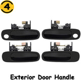 JADODE 4X Exterior Front And Rear Door Handle For 1998-2002 Toyota Corolla Chevy Prizm