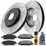 JADODE Front Black E-Coat Brake Rotors + Brake Pads For 2013 14 15 16 2017 Honda Accord