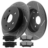 JADODE Front & Rear Brake Rotors + Ceramic Pads for 2013-2018 Lexus ES300h,ES350, 2013-2018 Toyota Avalon, 2012-2017 Toyota Camry-w/Cleaner & Fluid