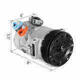 JADODE A/C Compressor & Cluth for 09-12 Dodge Caliber 09-16 Jeep Compass Patriot 2.4L