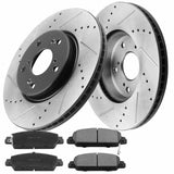 JADODE Front Black E-Coat Brake Rotors + Brake Pads For 2013 14 15 16 2017 Honda Accord