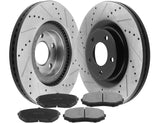 JADODE Front Brake Rotors + Pads for Ford Edge Lincoln MKX AWD 2007 2008 - 2015