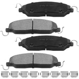 JADODE Front Ceramic Disc Brake Pads  w/Hardware for 2010 - 2014 Ford Mustang V6 Models