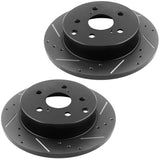 JADODE REAR Drilled Brake Rotors + Brake Pads for Toyota Rav4 Lexus HS250H Brakes Pads