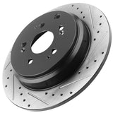 JADODE Rear Black Disc Drilled Brake Rotors for Honda Odyssey Pilot Acura MDX ZDX