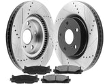 JADODE Front Brake Rotors And Brake Pads for Toyota Camry Avalon Lexus ES350 ES300H