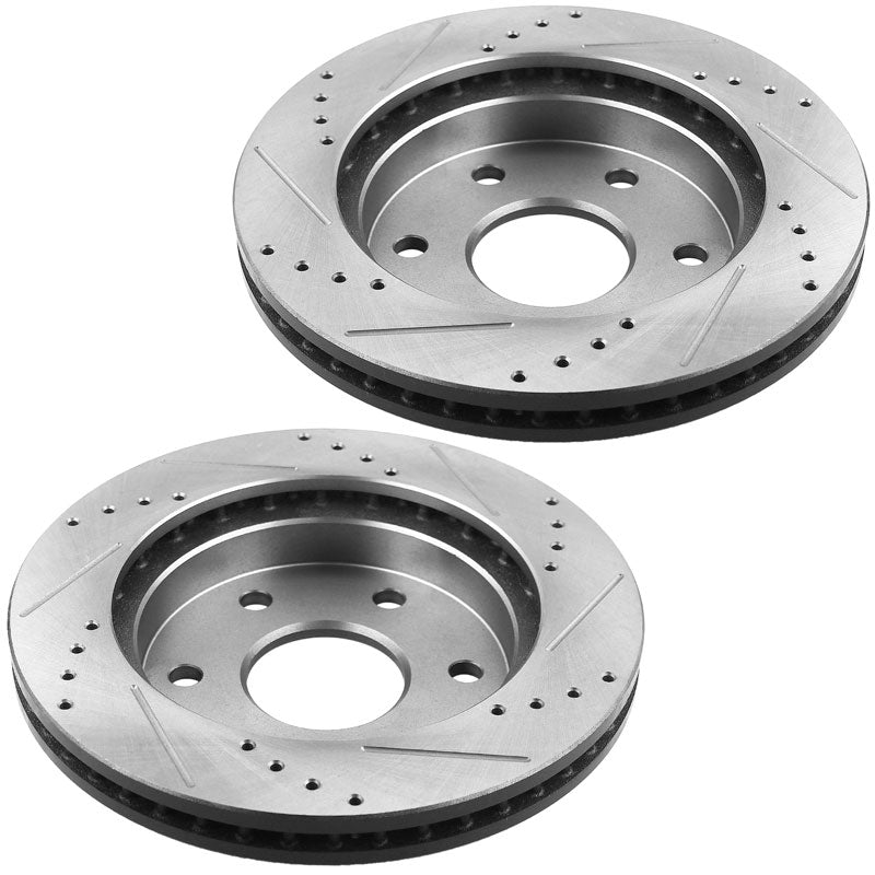 JADODE 261.5mm Front Drilled Slotted Brake Rotors Ceramic Pads for Chevy Astro /Avalanche 1500 /Silverado 1500/Tahoe 1500,GMC Sierra 1500 /Yukon