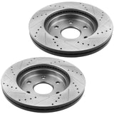 JADODE Rear Drill Slot Brake Rotors and Brake Pads for Buick Enclave Chevy Traverse