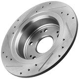 JADODE Rear Drilled Slotted Brake Rotors + Brake Pads for 2003-2007 Honda Accord 5 lugs