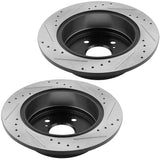 JADODE Rear E Coating Brake Rotors & Brake Pads For Toyota Camry Avalon Lexus ES350