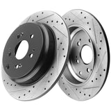 JADODE Rear Black Disc Drilled Brake Rotors for Honda Odyssey Pilot Acura MDX ZDX