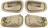 JADODE Tan Beige Inside Door Handle Handel For Toyota Corolla Chevrolet Prizm Set of 4