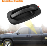 JADODE Black Door Handle Outside Exterior Rear Driver Side Left for Chevy GMC Cadillac
