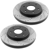 JADODE Rear Drill Slot Brake Rotors and Brake Pads for Buick Enclave Chevy Traverse