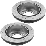 JADODE Rear Brake Rotors & Brake Pads For Chevy 2000-05 Silverado 2000-04 Sierra 2500