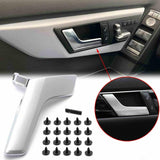 JADODE Right Side Matte Silver Interior Door Handle Repair Kit For Benz 2009-15 GLK350