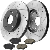 JADODE Front Brake Rotors & Ceramic Brake Pads Drill Slot For 2011-2014 Hyundai Sonata