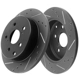 JADODE REAR Drilled Brake Rotors + Brake Pads for Toyota Rav4 Lexus HS250H Brakes Pads
