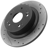 JADODE Rear Drilled Slotted Brake Rotors + Brake Pads for 2003-2007 Honda Accord 5 lugs