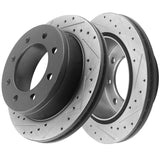 JADODE Rear Brake Rotors & Brake Pads For Chevy 2000-05 Silverado 2000-04 Sierra 2500
