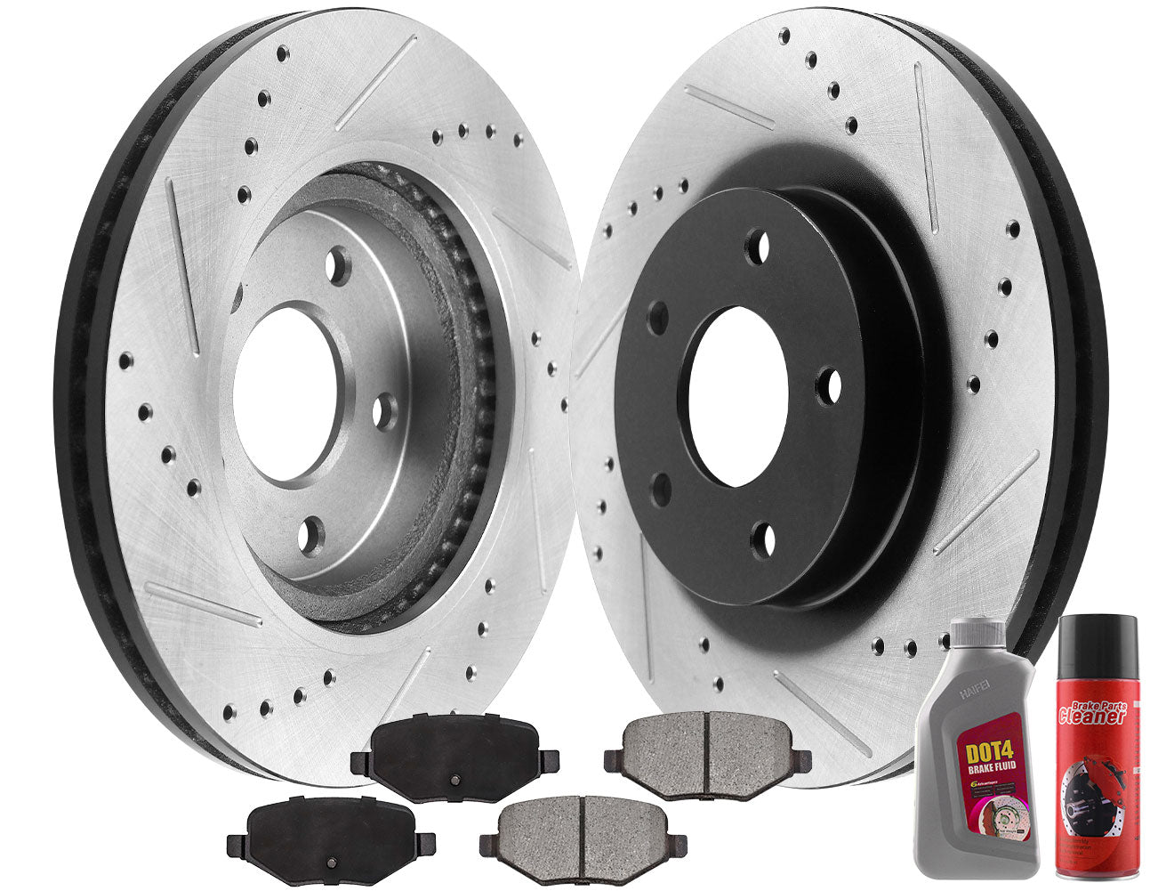 JADODE 330mm Rear Disc Rotors + Brake Pad for 2011 2012 2013 2014 Ford Edge Lincoln MKX