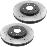 JADODE Front Drilled and Slotted Brake Rotors & Pads Honda for Accord Acura TSX CL TL
