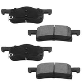 JADODE Rear Drill Slot Brake Rotors and Brake Pads for Buick Enclave Chevy Traverse