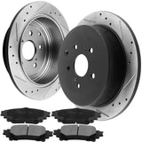 JADODE Front & Rear Brake Rotors + Ceramic Pads for 2010-2015 Lexus RX350,RX450H, 2014-2019 Toyota Highlander,2011-2020 Toyota Sienna-Cleaner & Fluid