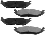 JADODE Rear (2) Brake Rotors + (4) Ceramic Pads for 2002 2003 - 2018 Dodge Ram 1500