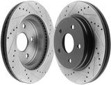 JADODE Front & Rear Drilled and Slotted Brake Rotors Disc + Ceramic Pads for Chrysler Aspen, Dodge Durango Ram 1500-5 Lugs-w/Cleaner & Fluid