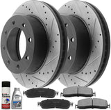 JADODE Front  Brake Rotors + Ceramic Pads for Ford F-250 F-350 Super Duty 4WD SRW